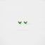 Tiny Emerald CZ Flower Stud Earring, Unisex, Gold, Silver SHEMISLI SS137 Butterfly End, SS867 Screw Ball End (Type A)