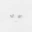 Mismatched Moon and Star Stud Earring, Celestial Earrings, Unisex, Gold, Silver SS077 Butterfly End, SS857 Screw Ball End (Type A)