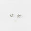 Mismatched Moon and Star Stud Earring, Celestial Earrings, Unisex, Gold, Silver SS077 Butterfly End, SS857 Screw Ball End (Type A)