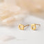 Tiny Police Badge Stud Earring, Unisex, Gold, Silver SHEMISLI SS695 Butterfly End, SS696 Screw Ball End (Type A)