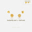 Tiny Button Stud Earring, Unisex, Gold, Silver SHEMISLI SS873 Butterfly End, SS874 Screw Ball End (Type A)