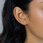 Moon and Star Earring, Mismatched Celestial Stud, Unisex, Gold, Silver SS035+SS036 Butterfly End, SS351+SS352 Screw Ball End (Type A)