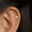 Tiny Police Badge Stud Earring, Unisex, Gold, Silver SHEMISLI SS695 Butterfly End, SS696 Screw Ball End (Type A)