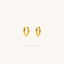 Sleek Pointed Oval Hoop Earring, Unisex, Gold, Silver SHEMISLI - SH559