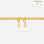 Tiny Sun Drop Hoop Earring, Huggies, Unisex, Gold, Silver SHEMISLI SH644