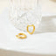 Sleek Pointed Oval Hoop Earring, Unisex, Gold, Silver SHEMISLI - SH559