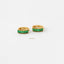 Baguette CZ Hoop Earring, White Stone, Emerald, Turquoise, Sapphire, Black Stone, Unisex, Gold, Silver SH065, SH150, SH333, SH334, SH335