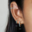 Simple Turquoise cz Hoop Earring, Huggies, Unisex, Gold, Silver SHEMISLI SH126, SH127, SH128, SH129, SH130, SH131