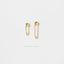 Safety Pin Hoop Earring, Unisex, Gold, Silver SHEMISLI - SH190, SH191
