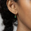 4 leaf Clover CZ Drop Hoop Earring, Flower Dangle Huggies, Unisex, Gold, Silver SHEMISLI SH100, SH541, SH542, SH543, SH544