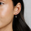 4 leaf Clover CZ Drop Hoop Earring, Flower Dangle Huggies, Unisex, Gold, Silver SHEMISLI SH100, SH541, SH542, SH543, SH544