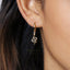 Serpent Dangle Hoop Earring, Snake Huggies, Unisex, Gold, Silver SHEMISLI - SH206 LR