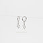Serpent Dangle Hoop Earring, Snake Huggies, Unisex, Gold, Silver SHEMISLI - SH206 LR