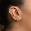 Simple Emerald CZ Hoop Earring, Huggies, Unisex, Gold, Silver SHEMISLI - SH170, SH171, SH172, SH173, SH174, SH175