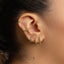 Simple Emerald CZ Hoop Earring, Huggies, Unisex, Gold, Silver SHEMISLI - SH170, SH171, SH172, SH173, SH174, SH175