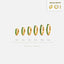 Simple Emerald CZ Hoop Earring, Huggies, 6, 7, 8, 9, 10, 12mm Unisex, Gold, Silver SHEMISLI - SH344, SH345, SH346, SH347, SH348, SH031