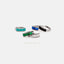 Baguette Lined CZ Hoop, White Stone, Emerald, Turquoise, Sapphire, Black Stone, Unisex, Gold, Silver SH065, SH150, SH333, SH334, SH335