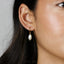 Baroque Pearl Drop Hoop Earring, Huggies, Unisex, Gold, Silver SHEMISLI - SH123