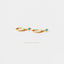 CZ Drop Dangle Hoop Earring, White Stone, Emerald, Turquoise, Unisex, Gold, Silver SHEMISLI SH069, SH168, SH070, SH272, SH273