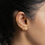 Simple Emerald CZ Hoop Earring, Huggies, 6, 7, 8, 9, 10, 12mm Unisex, Gold, Silver SHEMISLI - SH344, SH345, SH346, SH347, SH348, SH031