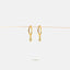 CZ Drop Dangle Hoop Earring, White Stone, Emerald, Turquoise, Unisex, Gold, Silver SHEMISLI SH069, SH168, SH070, SH272, SH273
