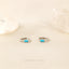Turquoise Baguette CZ Hoop, Unisex, Gold, Silver SHEMISLI - SH212