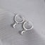 Tiny Moon Drop Hoop Earring, Huggies, Unisex, Gold, Silver SHEMISLI SH643