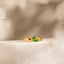 Dainty Emerald Marquise CZ Hoop Earring, Huggies, Unisex, Gold, Silver SHEMISLI SH593