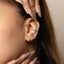 Simple Sapphire CZ Hoop Earring, Huggies, Unisex, Gold, Silver SHEMISLI - SH366, SH367, SH368, SH369, SH370
