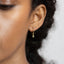 CZ Drop Dangle Hoop Earring, Emerald, Unisex, Gold, Silver SHEMISLI SH168