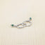 CZ Drop Dangle Hoop Earring, Emerald, Unisex, Gold, Silver SHEMISLI SH168
