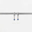 Sapphire Diamond Shape Drop Dangle Hoop Earring, Huggies, Unisex, Gold, Silver SH272