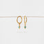 CZ Drop Dangle Hoop Earring, White Stone, Emerald, Turquoise, Unisex, Gold, Silver SHEMISLI SH069, SH168, SH070, SH272, SH273