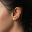 Simple CZ Hoop Earring, Huggies, 6, 7, 8, 9, 10mm Unisex, Gold, Silver SHEMISLI SH180, SH181, SH182, SH183, SH184