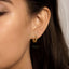 Croissant Hoop Earring, Unisex, Gold, Silver SHEMISLI SH282