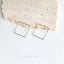 Ultra Light Diamond Shape or Square Hoop Earring, Thin Shape Hoop, Unisex, Gold, Silver SHEMISLI SH442