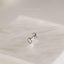 Tiny Teardrop White Stone Threadless Flat Back Lip Labret Stud, 18,16ga, 6-10mm Unisex, Surgical Steel SHEMISLI SS594