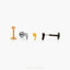 Tiny Comma Threadless Flat Back Tragus Stud, 20,18,16ga, 5-10mm Unisex, Surgical Steel SHEMISLI SS718