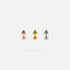 Tiny Triangle Emerald Stone Threadless Flat Back Nose Stud, 20,18,16ga, 5-10mm, Unisex, Surgical Steel, SHEMISLI SS555