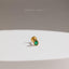 Tiny Teardrop Emerald Threadless Flat Back Nose Stud, 20,18,16ga, 5-10mm Unisex, Surgical Steel SHEMISLI SS595