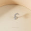 Tiny Moon Threadless Flat Back Nose Stud, 20,18,16ga, 5-10mm Unisex, Surgical Steel SHEMISLI SS907