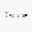 Tiny Butterfly White Stone Threadless Flat Back Nose Stud, 20,18,16ga, 5-10mm, Unisex, Surgical Steel, SHEMISLI SS553