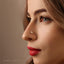 Dainty 2 leaf Opal Threadless Flat Back Nose Stud, 20,18,16ga, 5-10mm Unisex, Surgical Steel SHEMISLI SS583