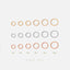 Thin Twisted Hoop Ring for Nose Nostril Piercings, Ear 20gauge, 5,6,7,8,9,10mm, Unisex, Gold Filled, Silver, SHEMISLI - SH305-SH310