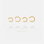 Open C Shape Nose Ring, Flat End Round Nostril Hoop, 20ga or 18ga, 8 or 10mm Unisex, G23 Titanium SHEMISLI SS533, SS534, SS535, SS536