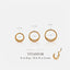 Split Double Hoop Earring, Conch Hoop, Nose Ring, Septum Ring, 18,16ga, 8,10,12mm, Unisex, G23 Titanium SH528,SH529,SH530,SH531,SH532