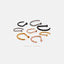 Open D Shape Nose Ring, Flat End Round Nostril Hoop, 20ga or 18ga, 8 or 10mm Unisex, G23 Titanium SHEMISLI SS529, SS530, SS531, SS532