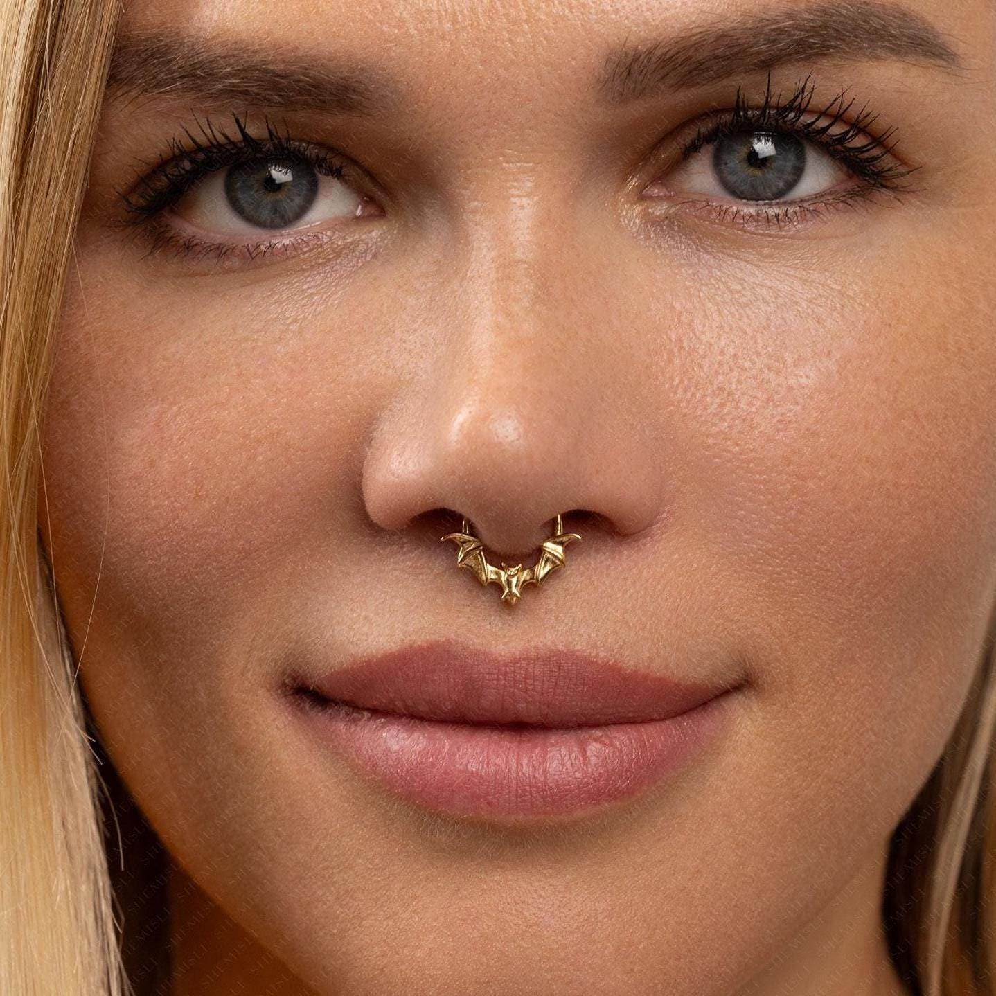 Septum Nose Hoop Earring 16g Minimalist Nose Ring Septum Piercing