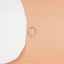 Teardrop White Stone Septum Ring, Hinged Clicker Hoop, 16ga 8mm or 10mm, Unisex, Surgical Steel, SHEMISLI SH214, SH215