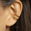 Double Lined Conch Ear Cuff, Earring No Piercing is Needed, Unisex, Gold, Silver SHEMISLI SF020